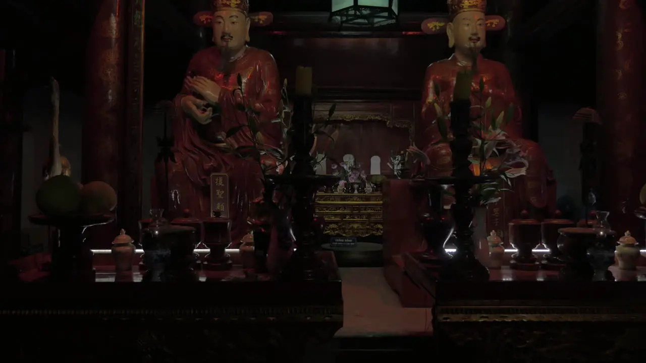 Inside the Temple of Confucius in Hanoi Vietnam