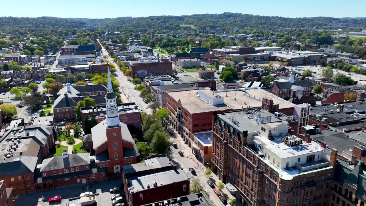 aerial over york pennsylvania in 4k