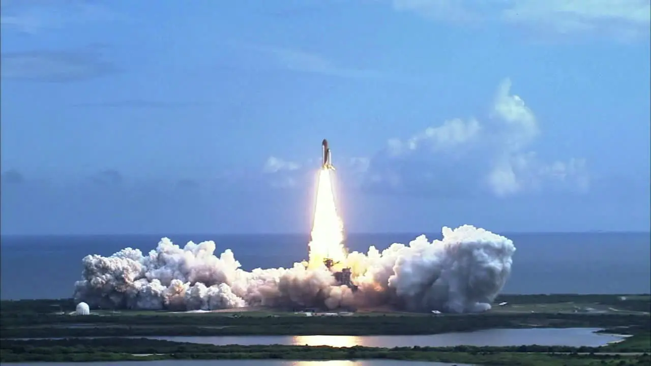 Space Shuttle Launch Wide View