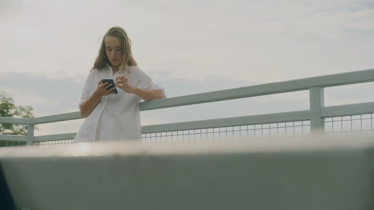 Woman Browsing Internet Smartphone