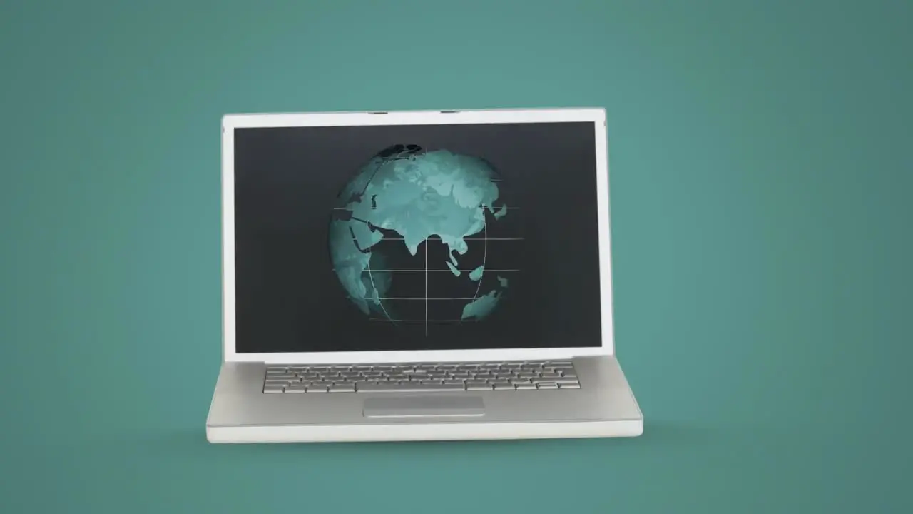 Animation of globe spinning on a computer screen