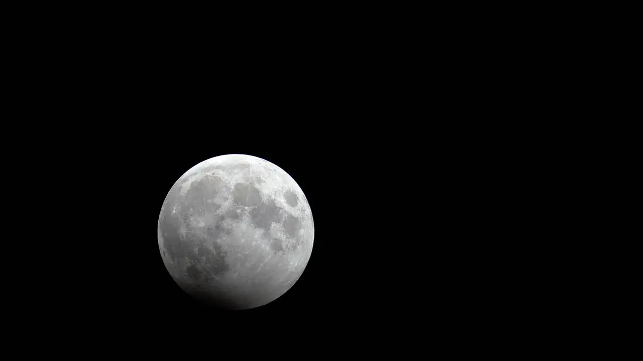 Nearly full moon at beginning of lunar eclipse moves across October night sky 2023