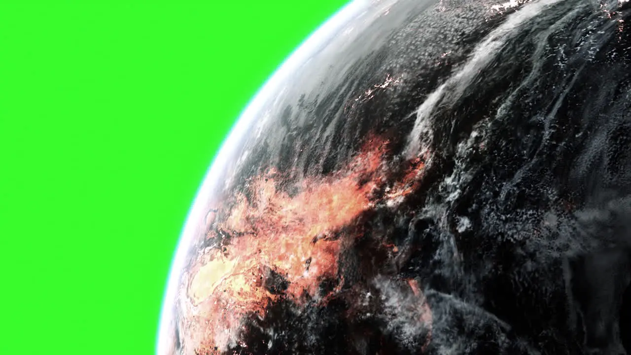 4K Green Screen Planet Earth with Dynamic Clouds and Atmosphere 3D CGI Animation