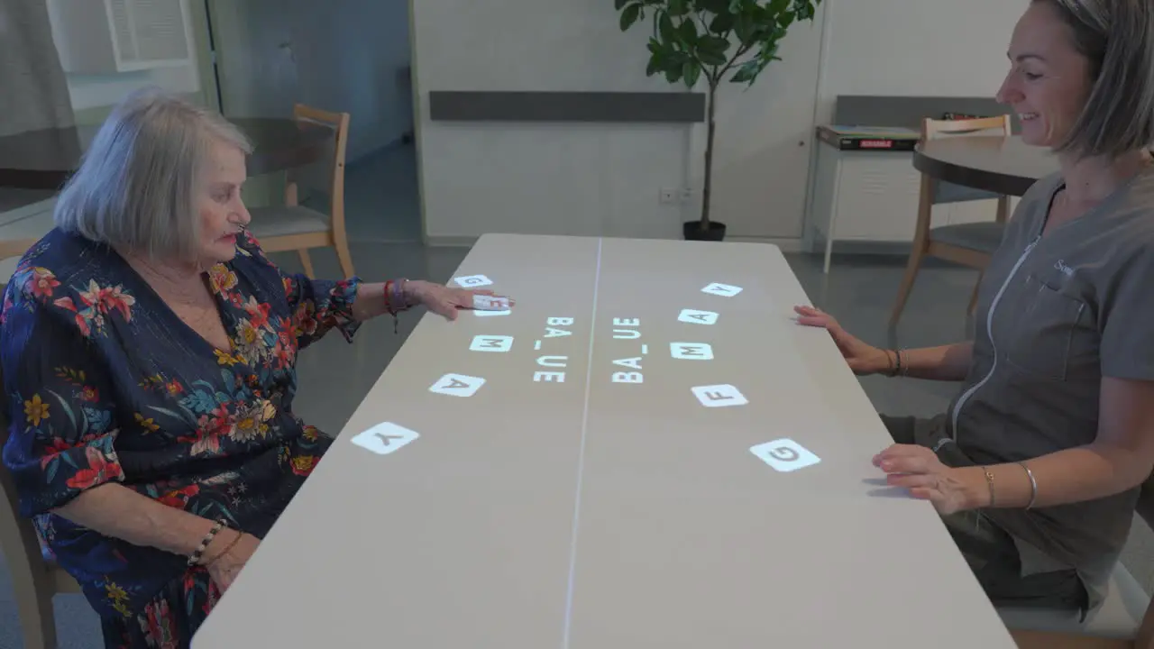 Interactive game at eldercare in southern France