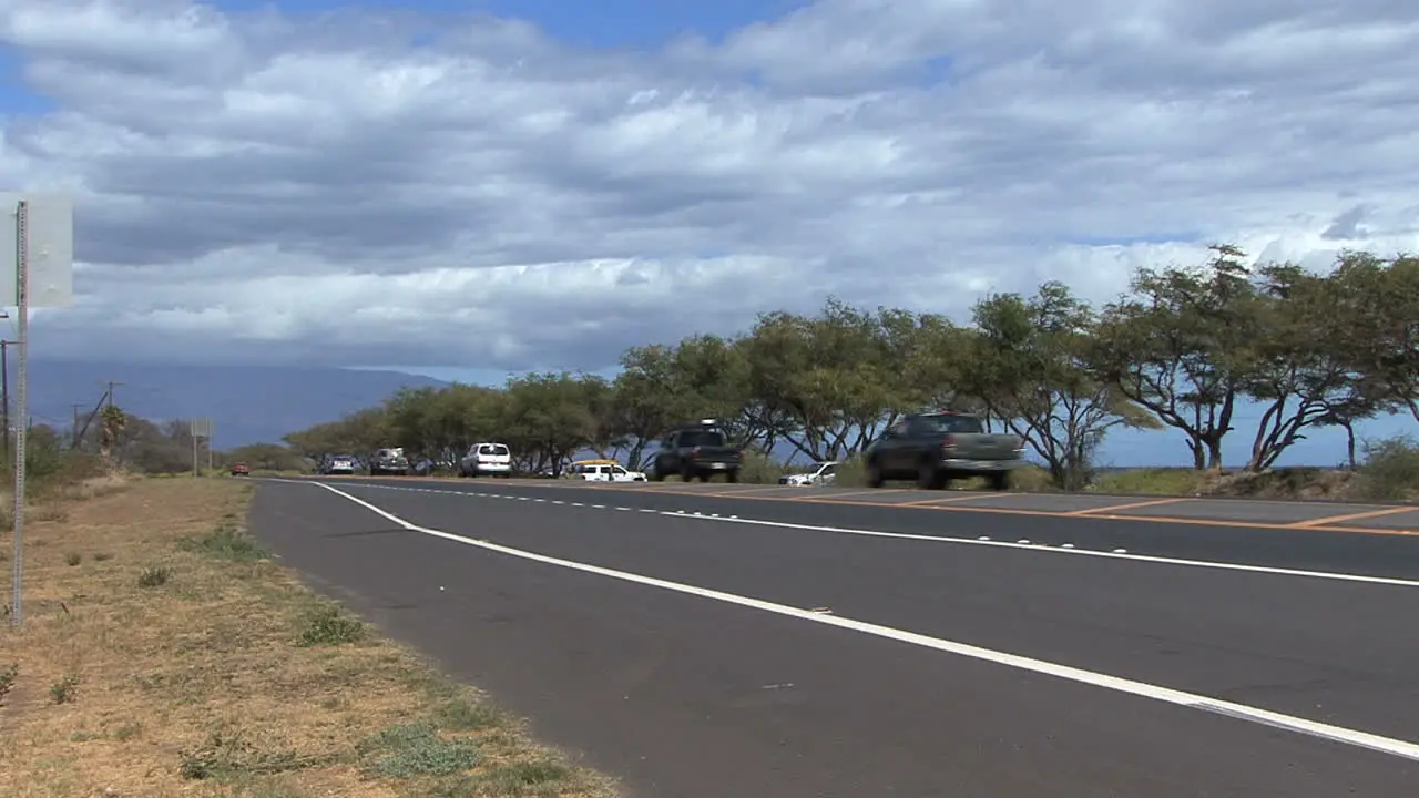 Highway traffic on Maui