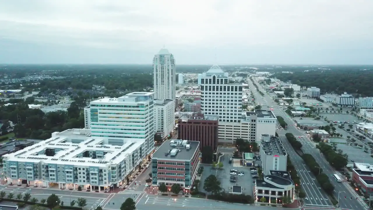 Virginia Beach Town Center Aerial Push In