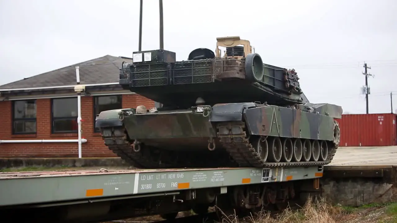 Us Military Gear Is Loaded On To Railcars And Prepared For Cross Country Transport 7