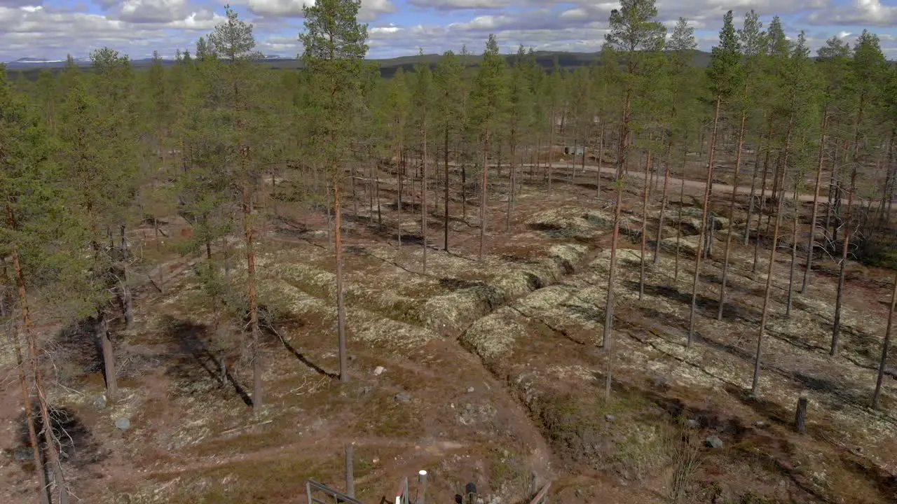 Man made WW 2 Trenches and Anti-Tank Defence Line in Norden Sweden