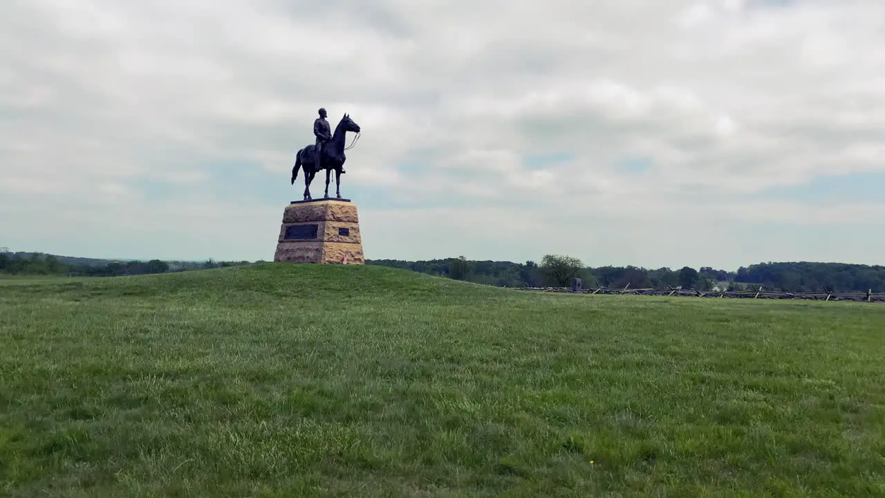 General Meade on horseback leader of Union Army during Civil War at Gettysburg National Military Park statue