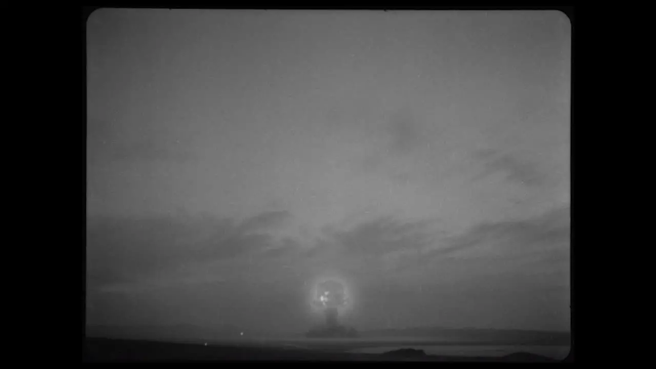 Archive Clip of Atomic Bomb Explosion 