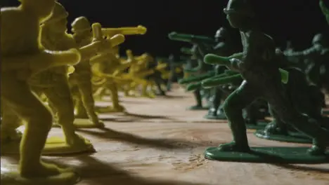 Tracking Shot Through Two Lines of Toy Soldiers 04