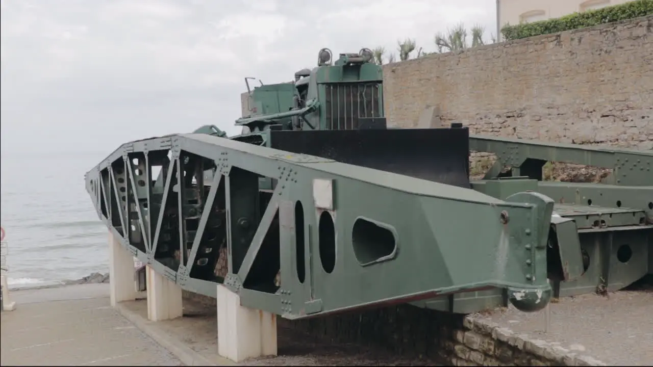 Landing bridge at Omaha Beach in Normandy