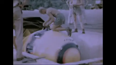 1945 Fat Man and Little Boy Atomic Bomb Preparations at Tinian Island 035