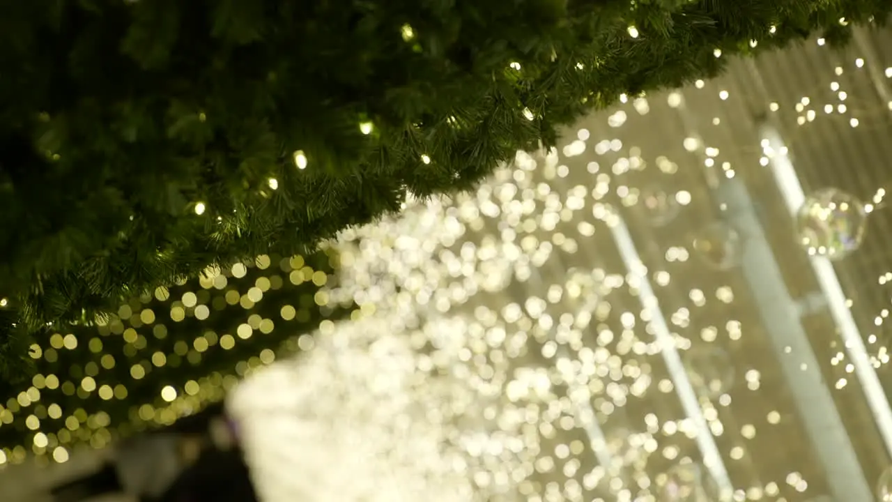 Decorative Blurry Lights During Christmas at Shopping Mall