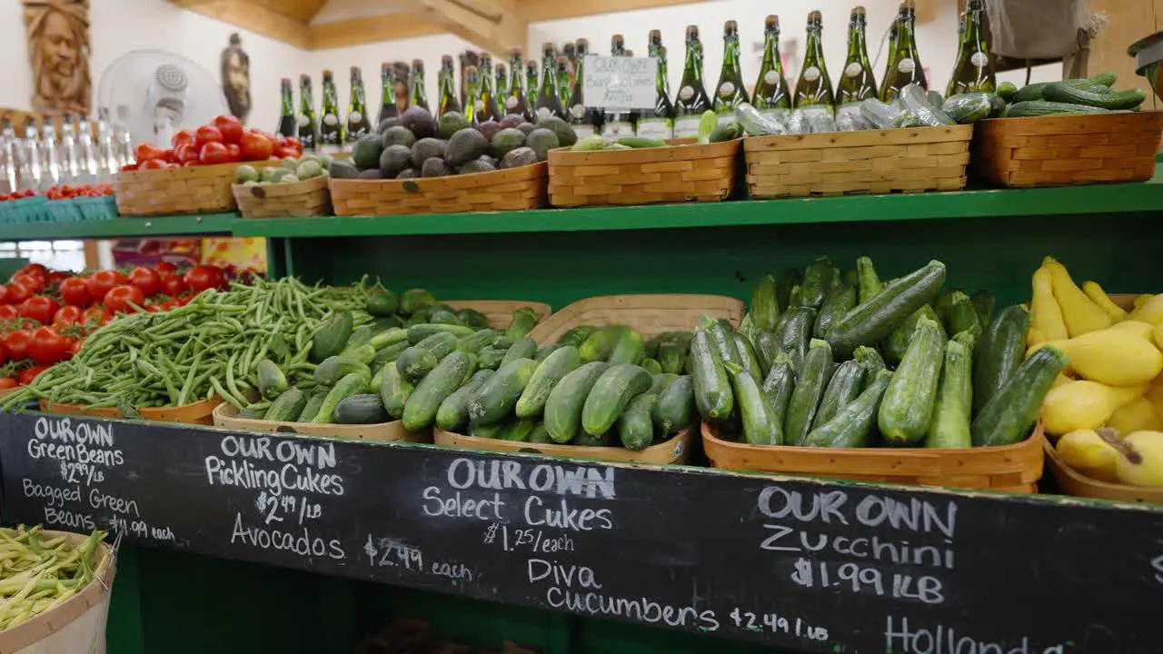 Vegetables for sale in the organic section of a grocery store