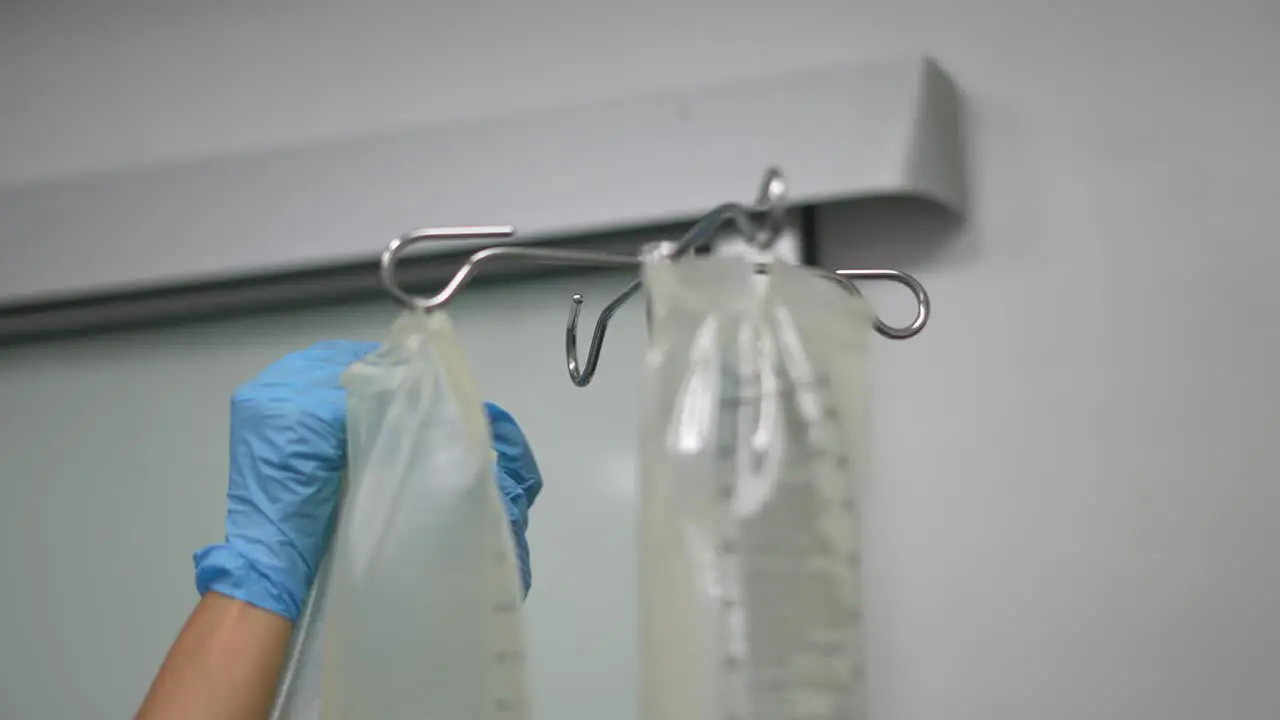 IV bag in hospital in operating room