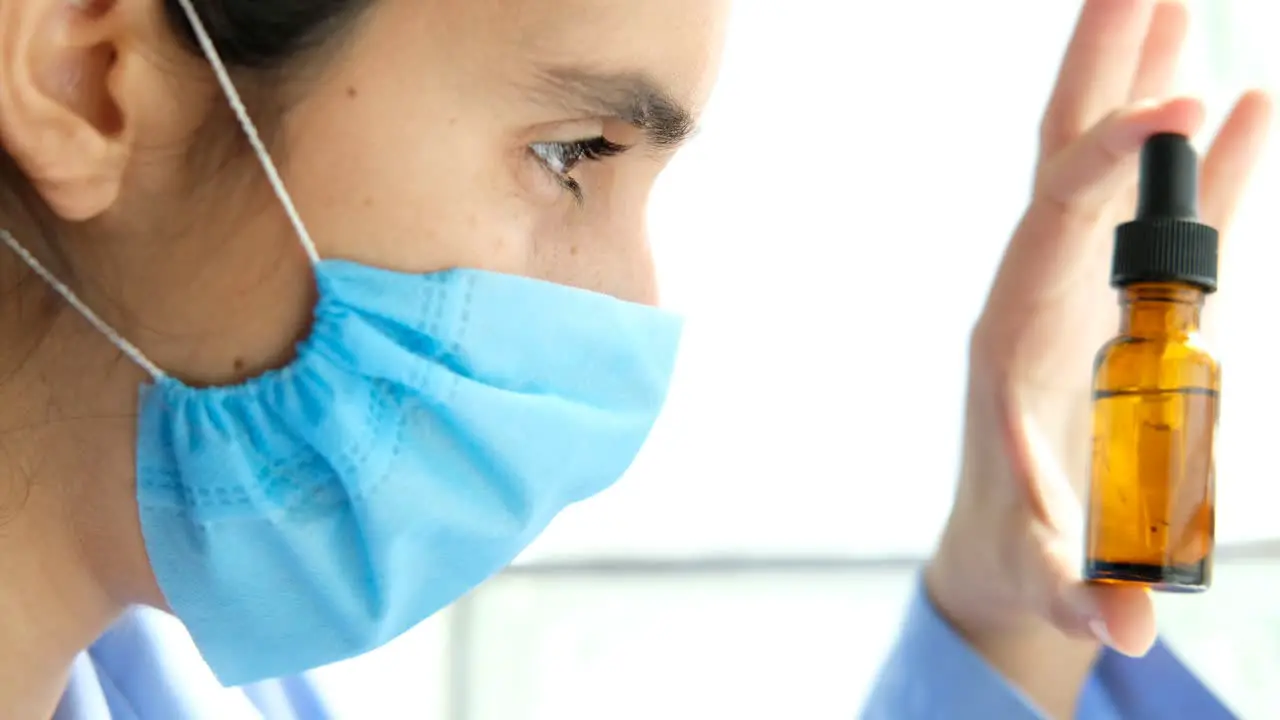 woman doctor doing medical research in lab