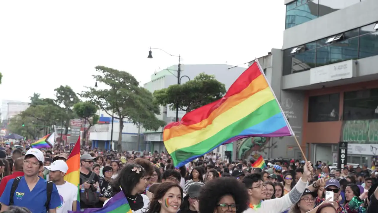 People Marching During Pride Parade in San Jose Costa Rica