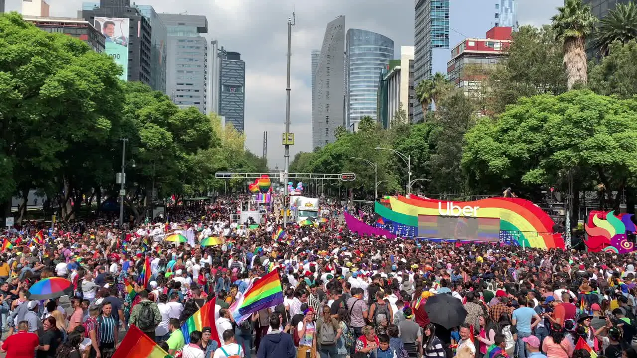 LGBTQ Pride Parade in Mexico City 2019  static wide angle