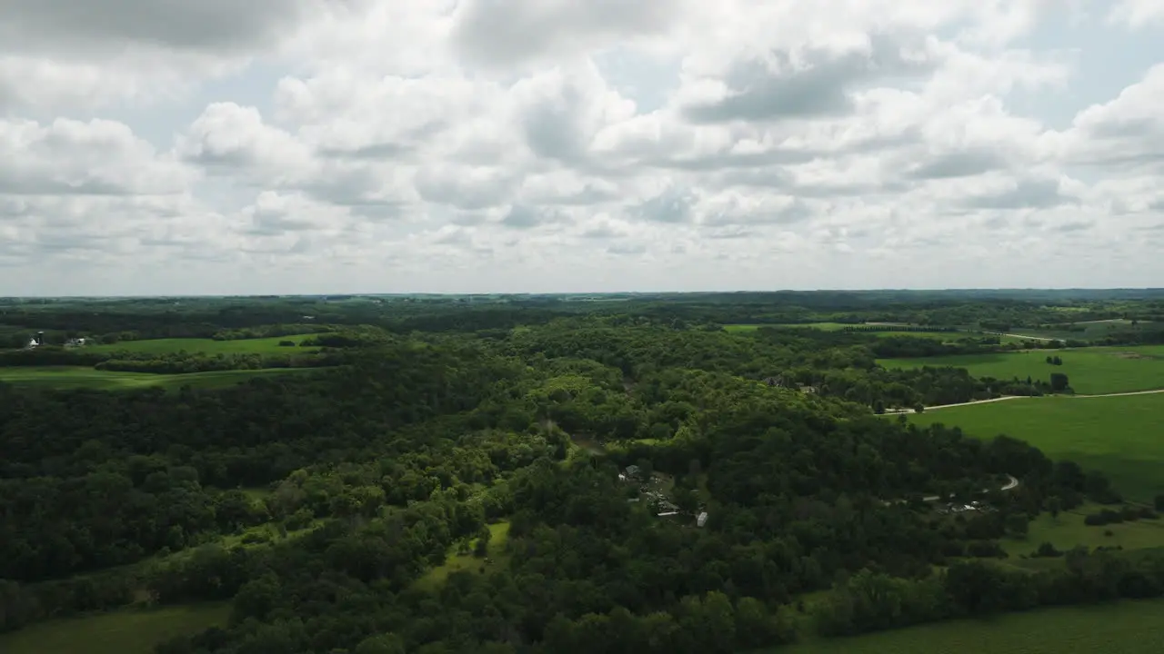 Green Nature Landscape In Oronoco Countryside In Minnesota USA