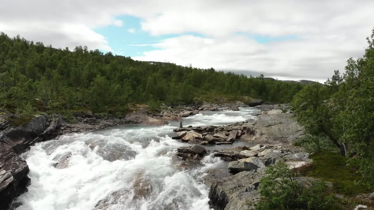 Beautiful wild river called Otta in Norway