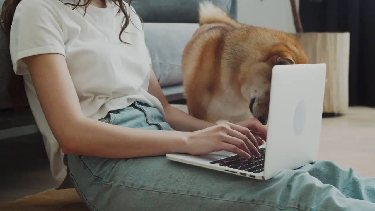 An Unrecognizable Woman's Hands Are Typing On A Computer Keyboard 1