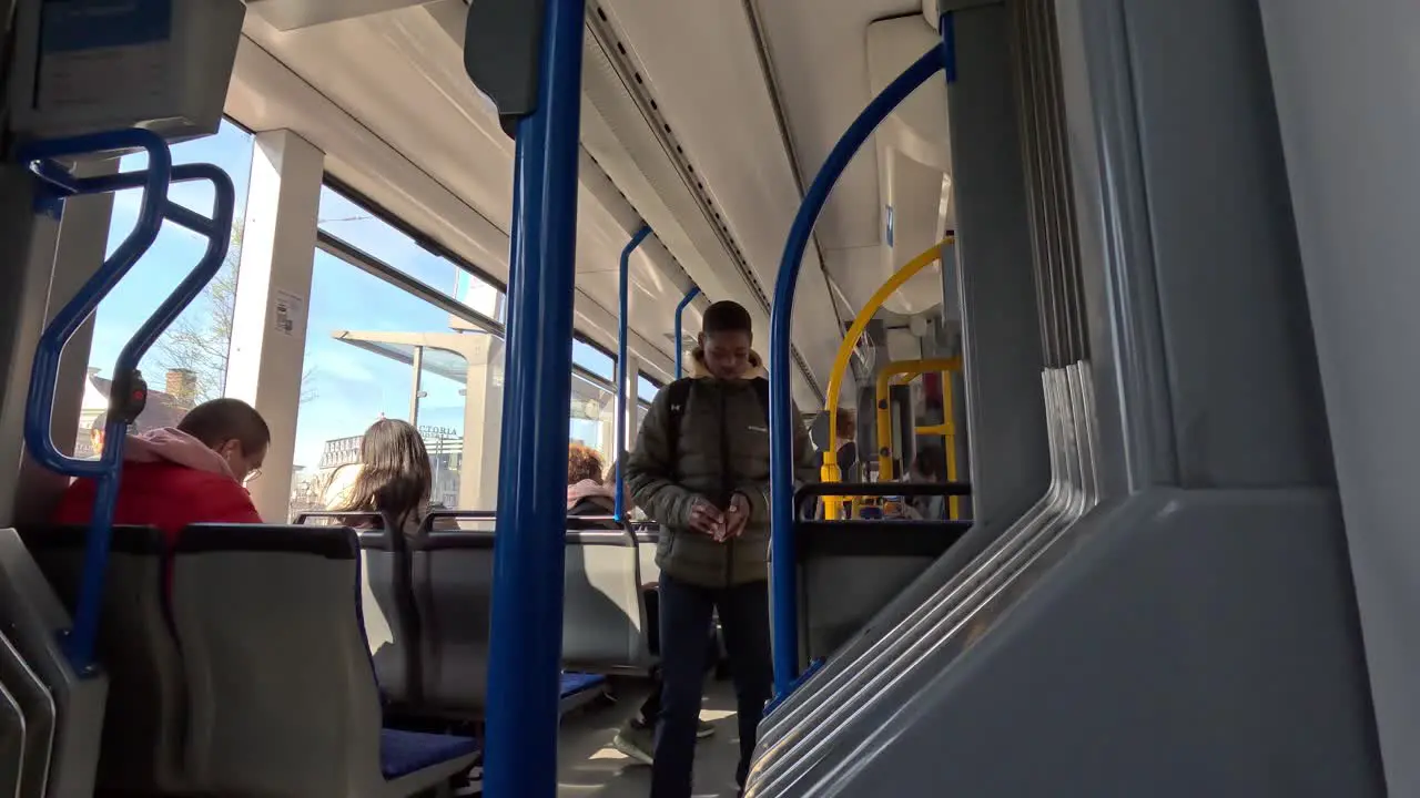 Inside view from Tram in amsterdam