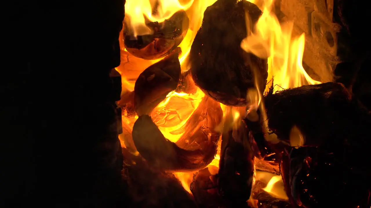 Coconut shells are burned in oven In Vietnam 01