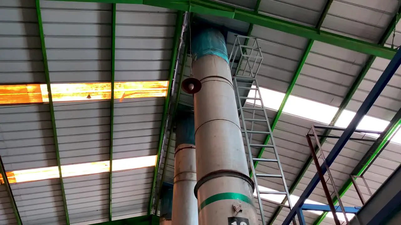 Industrial chimney from combustion process