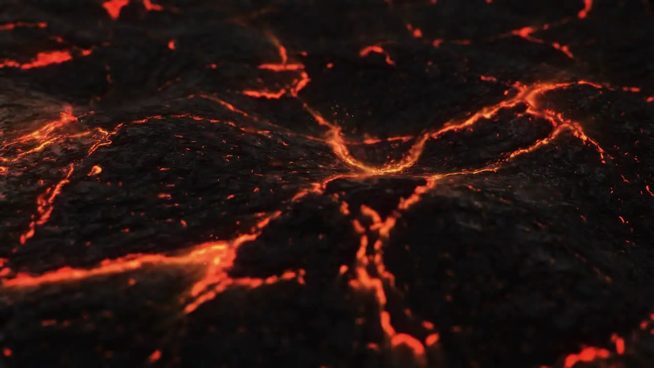 Volcanic Lava Cracked Ground