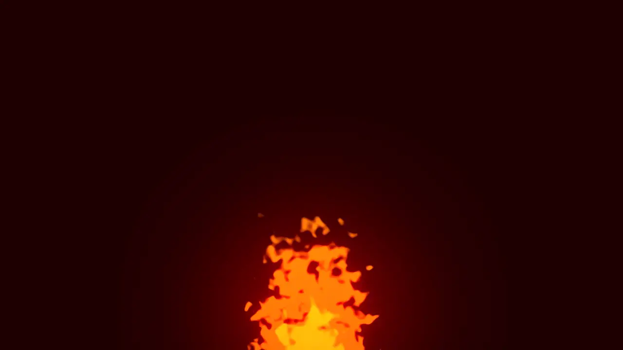 Fire animation motion graphics hot fiery flame hot embers glow burning particles digital background inferno blaze gas visual effect 4K black yellow orange