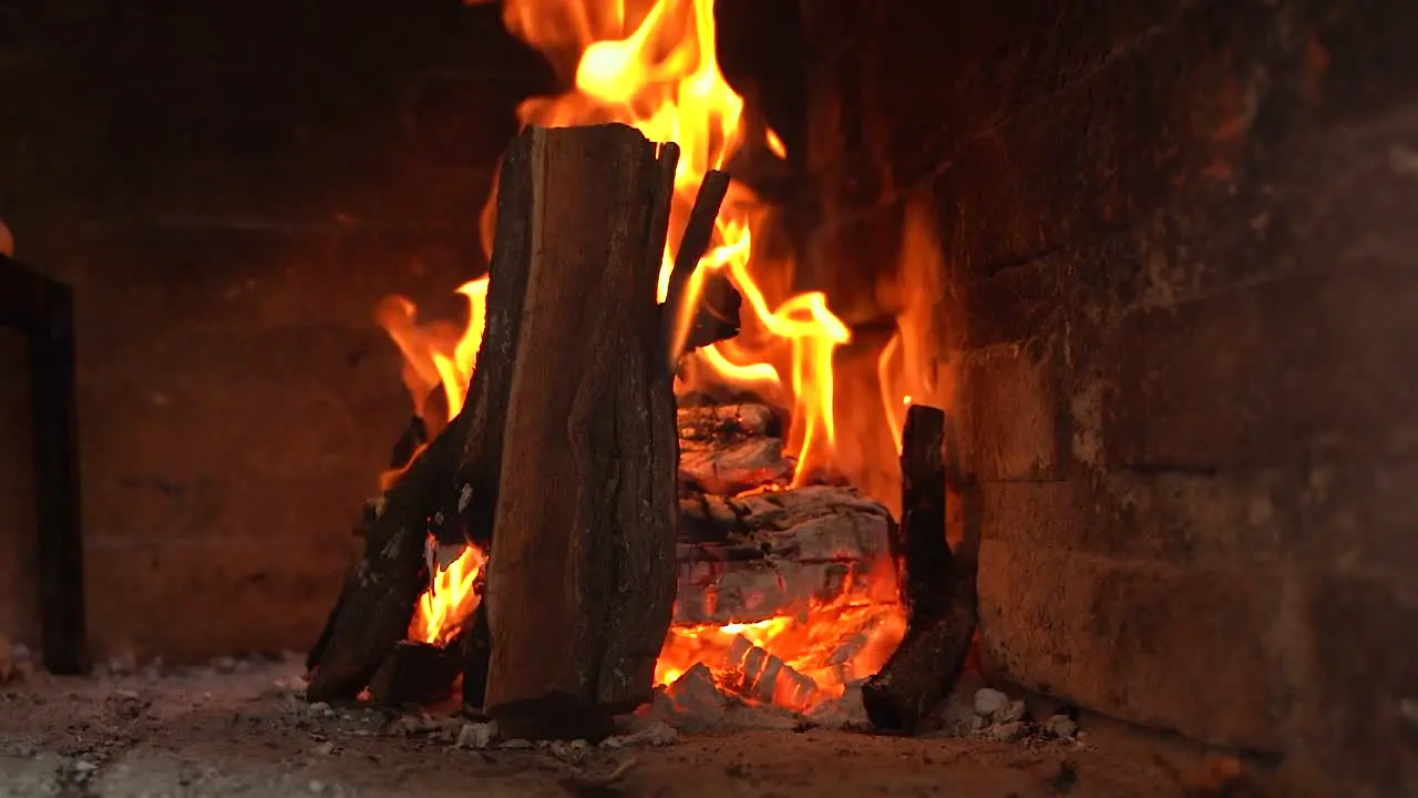 Embers Aglow with Intense Heat Close Up