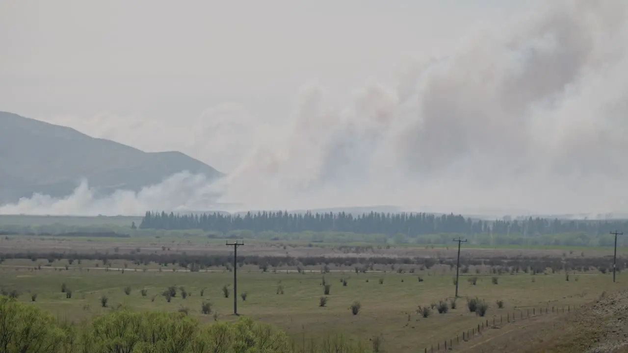 Pukaki Downs and Tekapo vegetation fires winter 2023 New Zealand