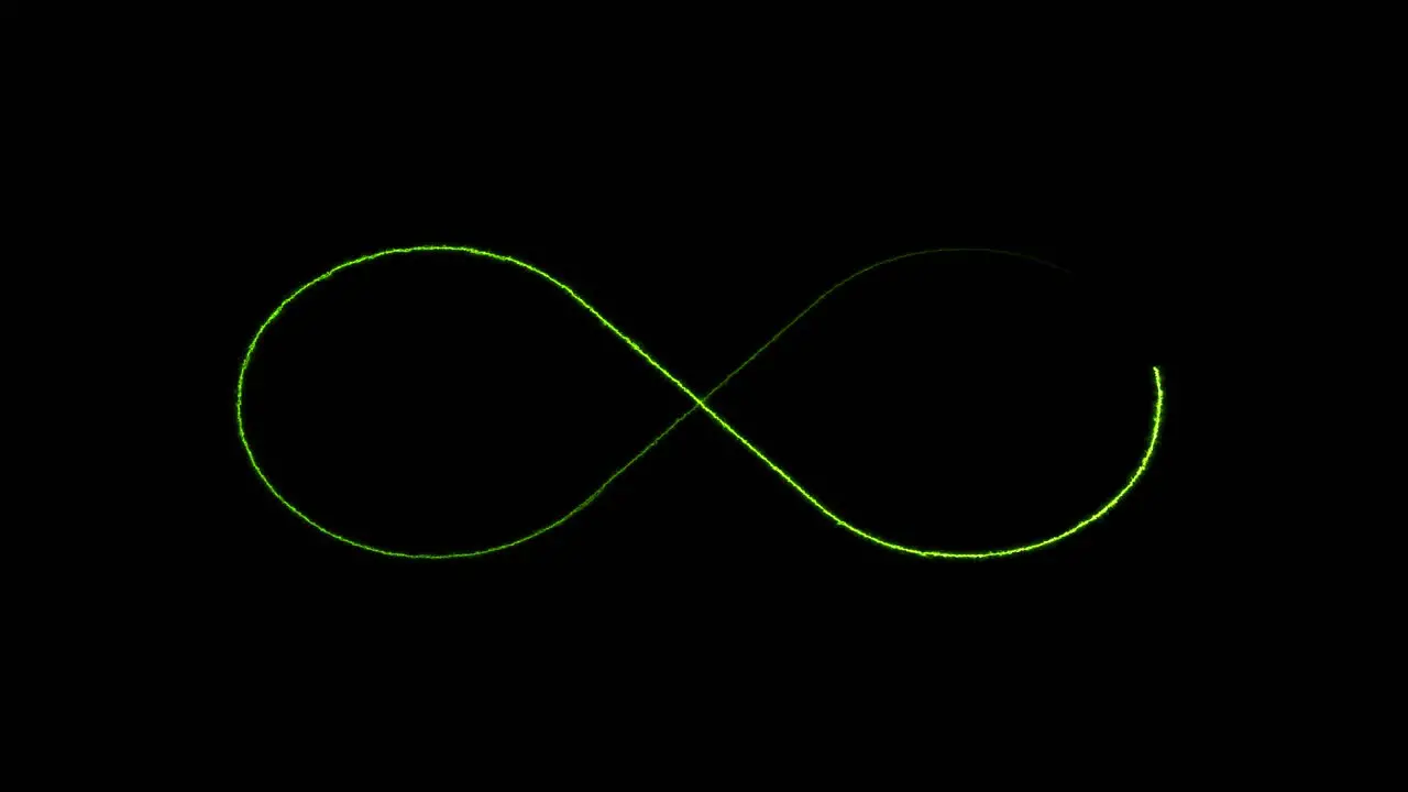 Green kryptonite infinity symbol animation