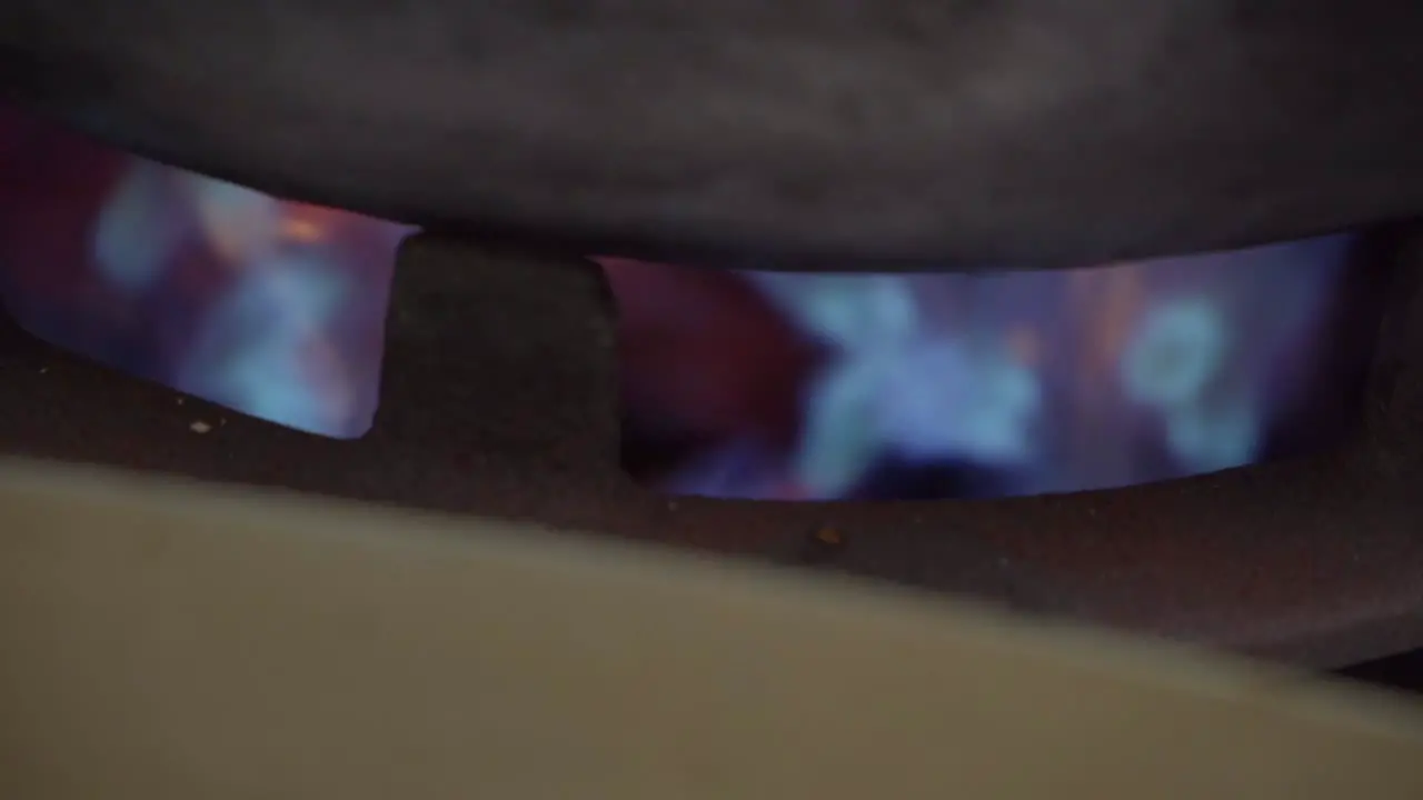 Commercial kitchen giant wok flames cooking in slow motion