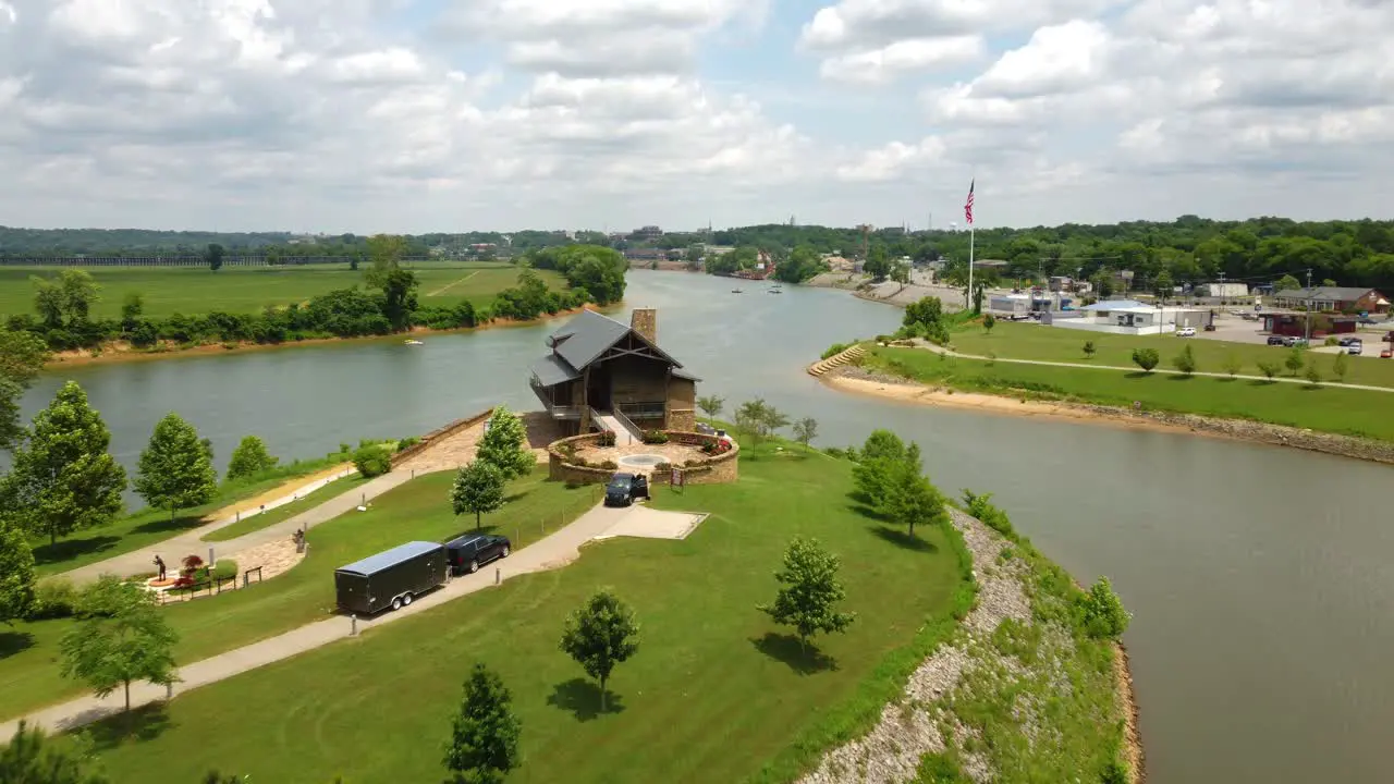 Flying over Freedom Point at Liberty Park in Clarksville Tennessee