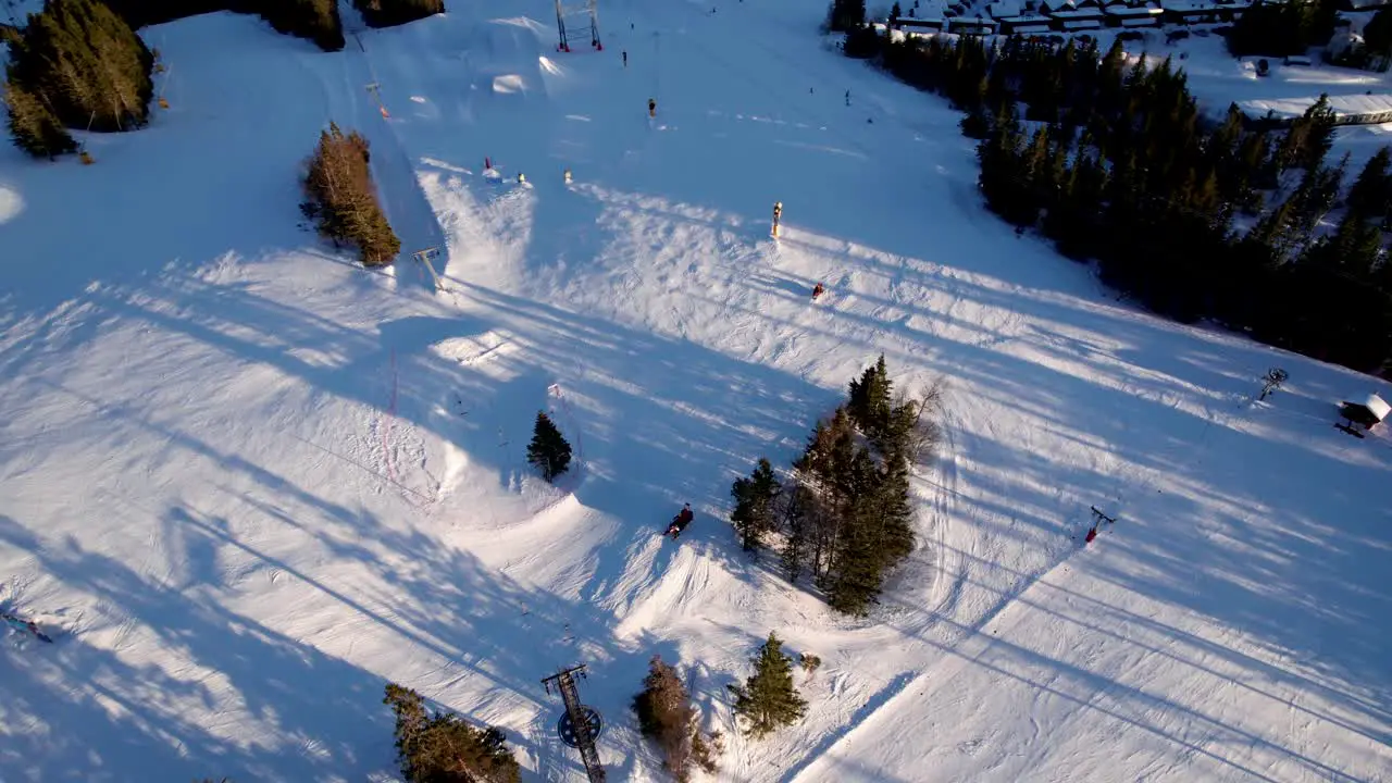 Ski slope in the mountains of Norway