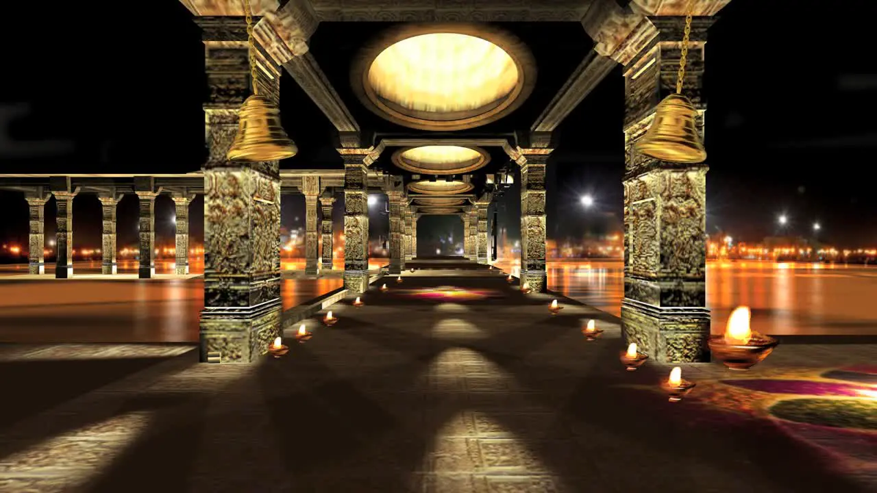 3D Virtual Studio Temple Set Background