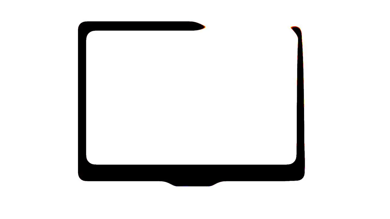 Self drawing animation of monitor computer notebook outline