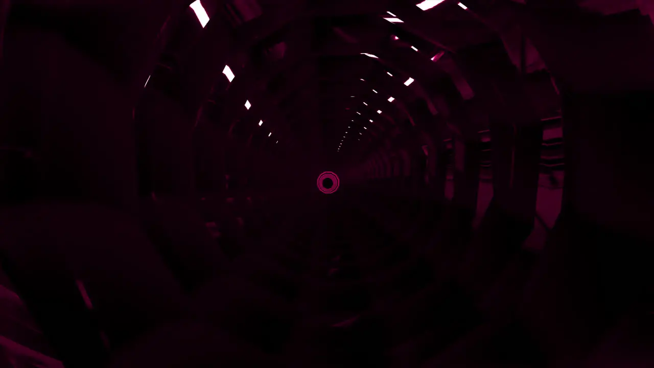 Abstract motion background with circle tunnel Digital animation with hexagons