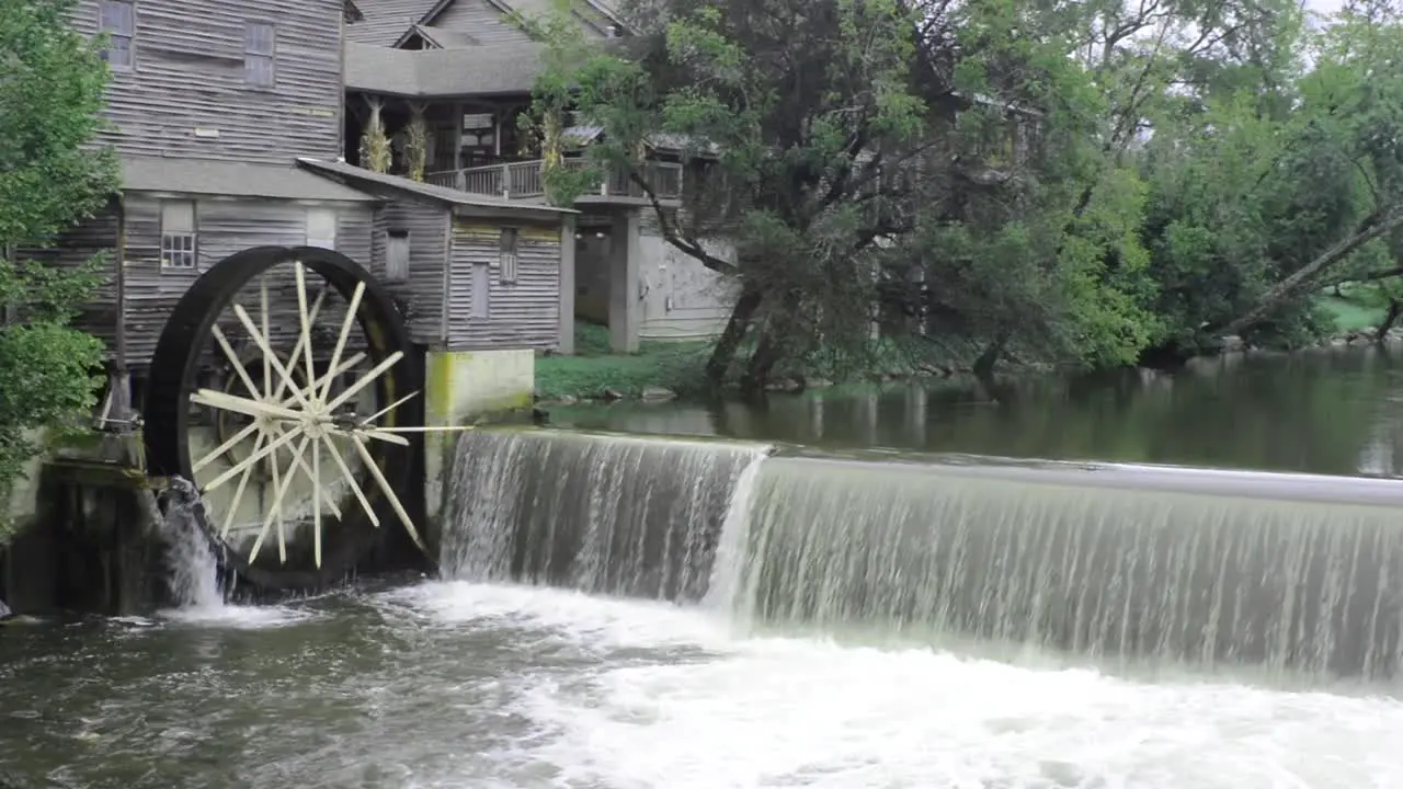 Water wheel on a old grist mill in Pigeon Forge Tennessee