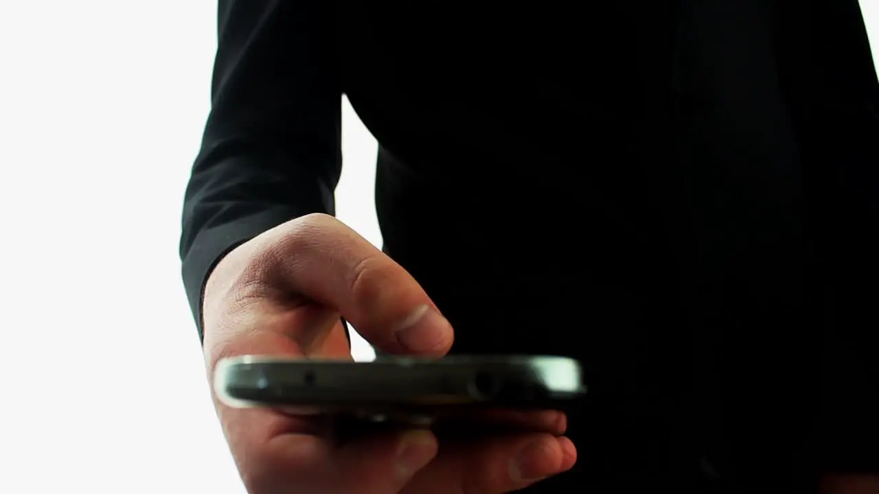 Businessman Hands Using Mobile Phone 1