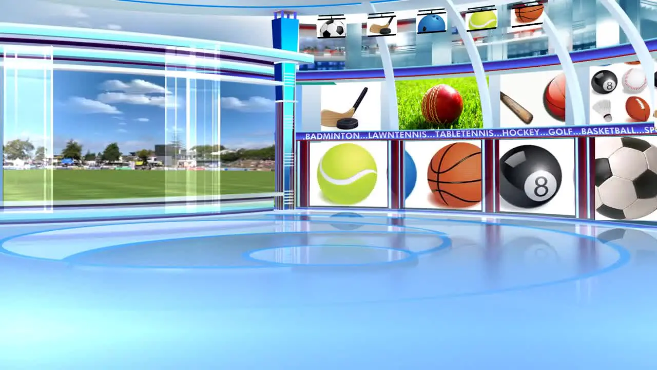 3d virtual sports studio background