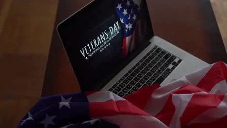 Digital composite of veterans day flag usa