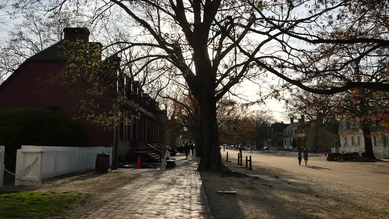 Virginia Colonial Williamsburg Backlit Street View