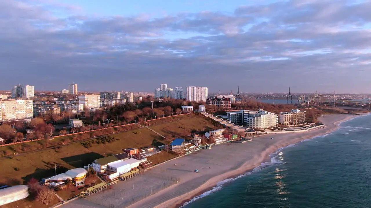 A Very Beautiful View of the City During the Sunrise