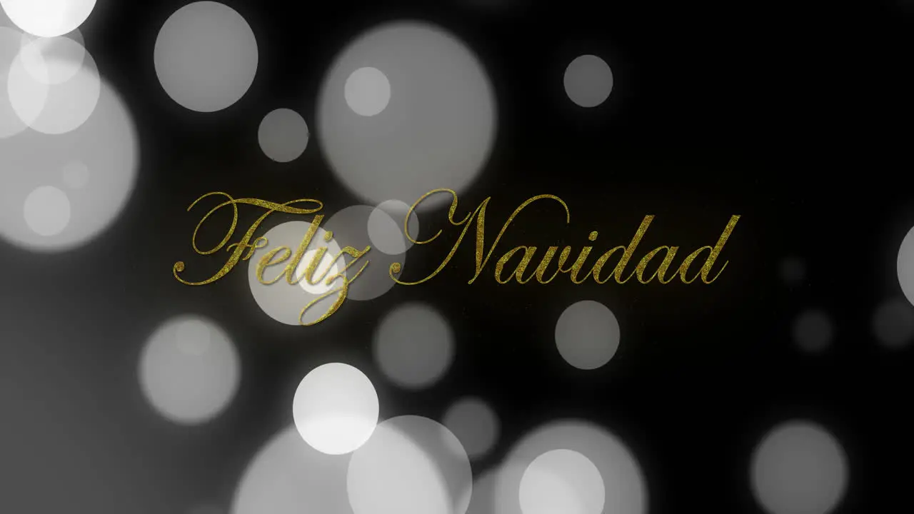 Animation of lens flares over feliz navidad text against black background