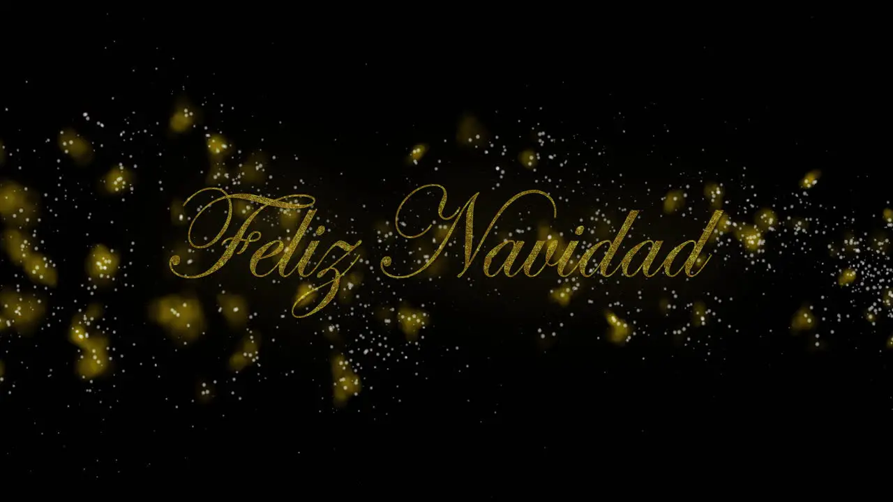 Animation of abstract patterns and feliz navidad text over black background