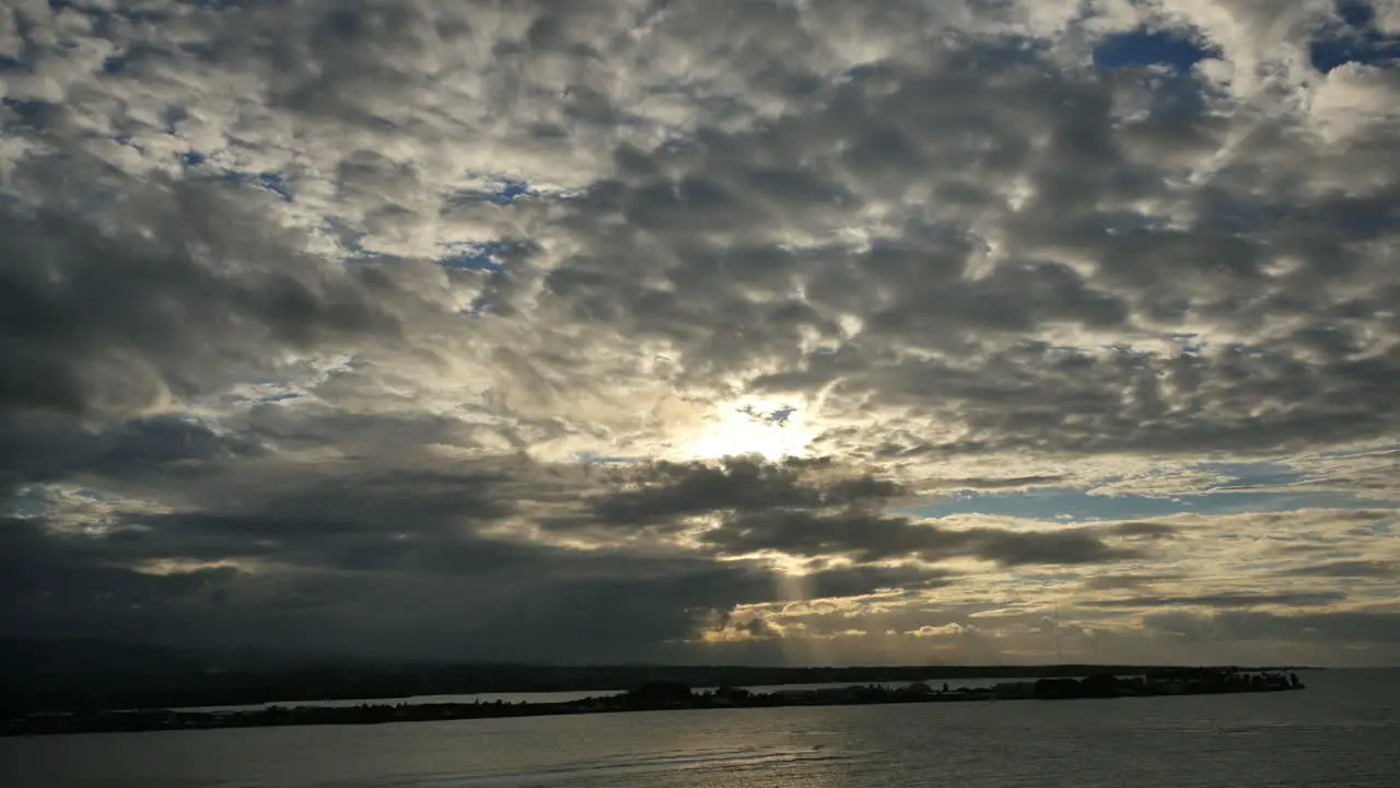 Samoa Sun In Cloudy Sky