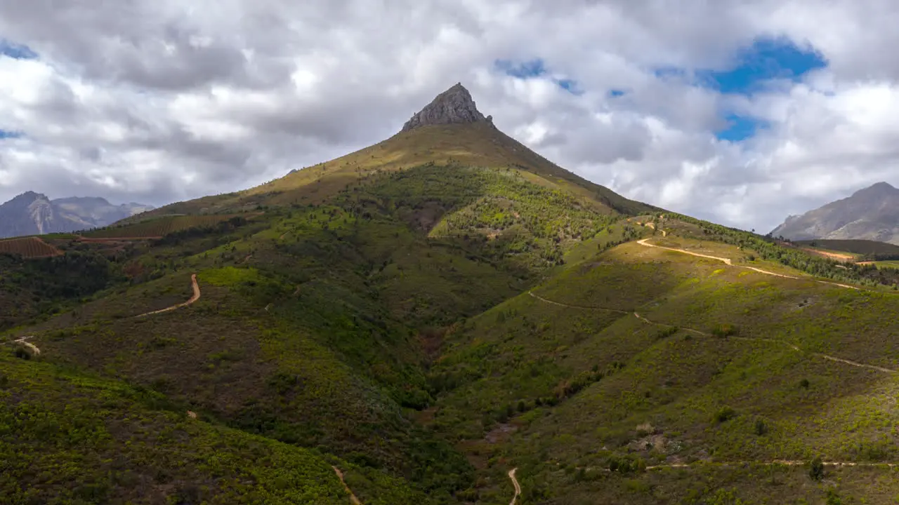 Drone Hyperlapse of a Mountain in Nature